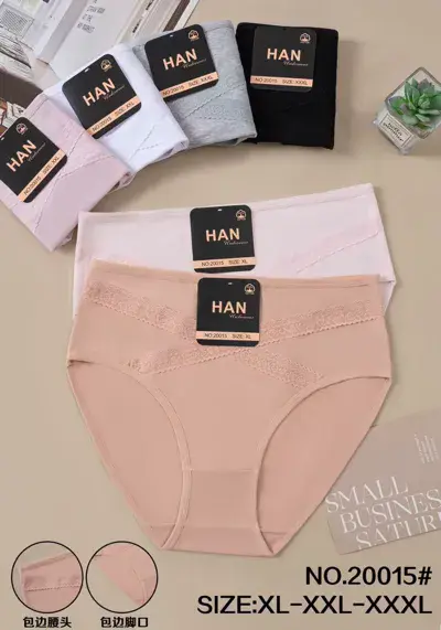 Majtki damskie HAN bawełniane z koronką XL-XXL-XXXL mix kolorów