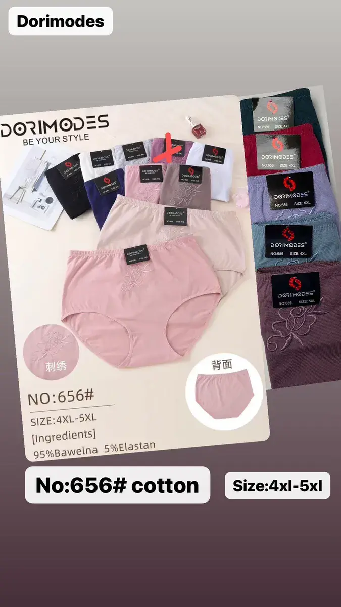 Majtki damskie Dorimodes 4XL-5XL bawełniane z elastanem
