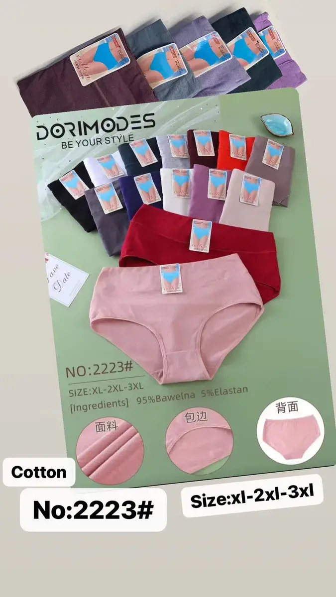Majtki damskie bawełniane DORIMODES XL-3XL mix kolorów