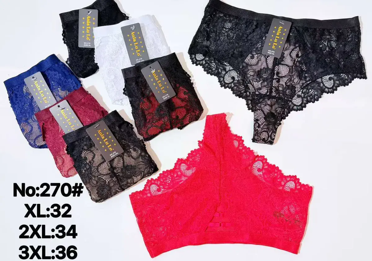 Koronkowe majtki damskie mix kolorów rozmiar XL-3XL