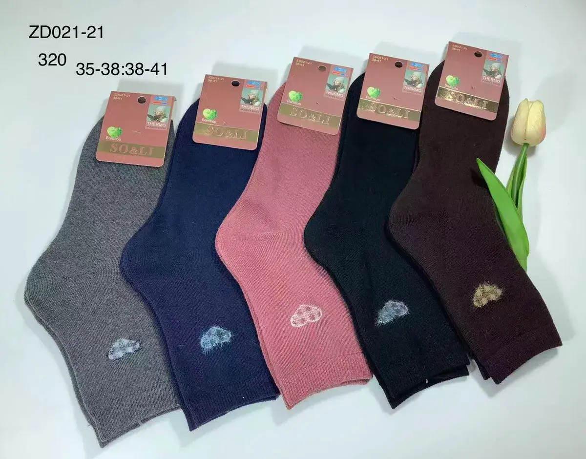 Skarpety damskie SO&LI Bamboo termo 35-41 mix kolorów
