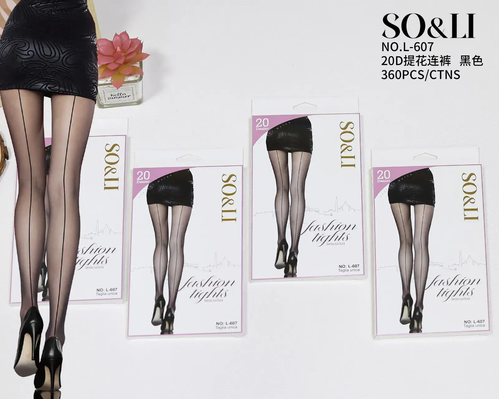 Rajstopy damskie SOL 20 Den Fashion Nylons No. L7