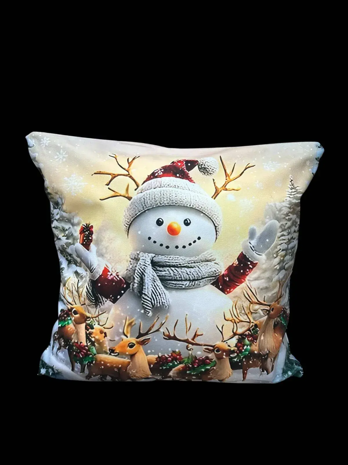 Poszewka na poduszkę Świąteczny Bałwan 45x45cm, w wielu kolorach