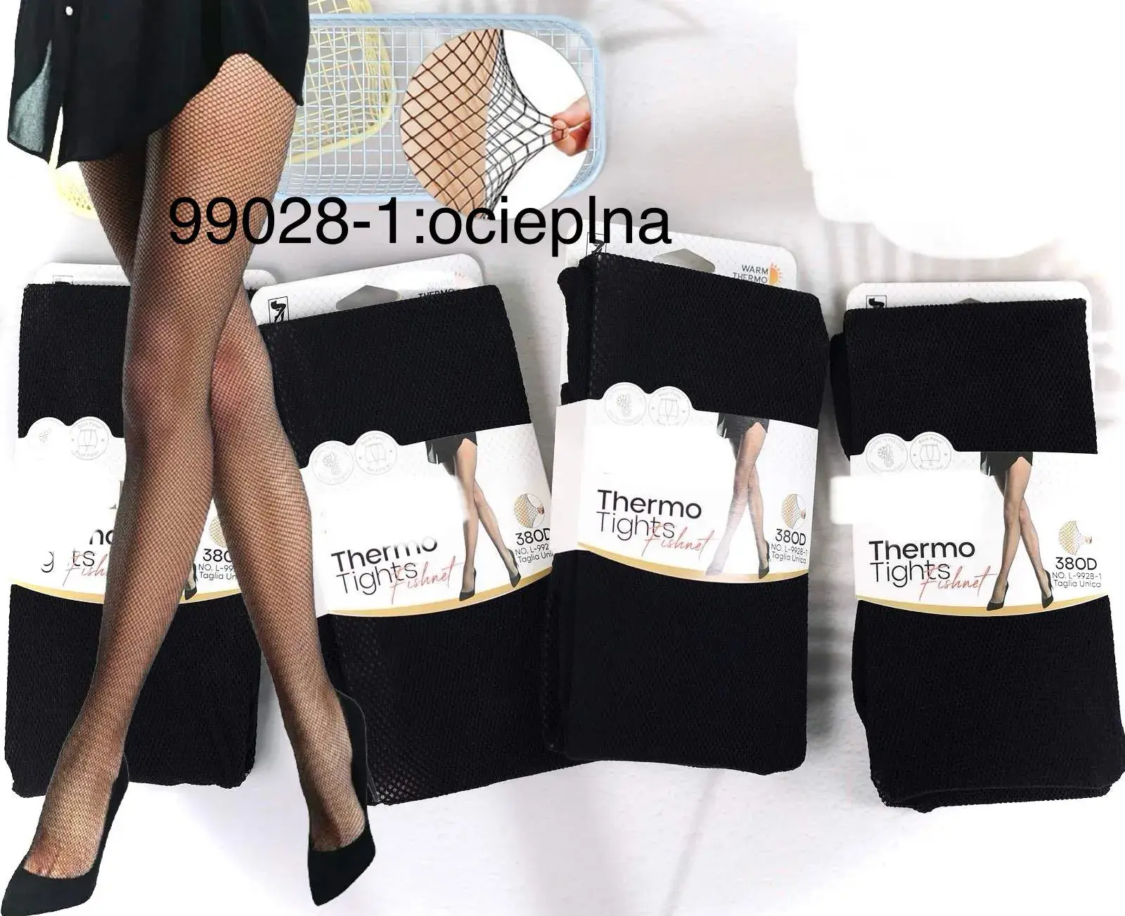 Rajstopy termo damskie czarne 38/40-42