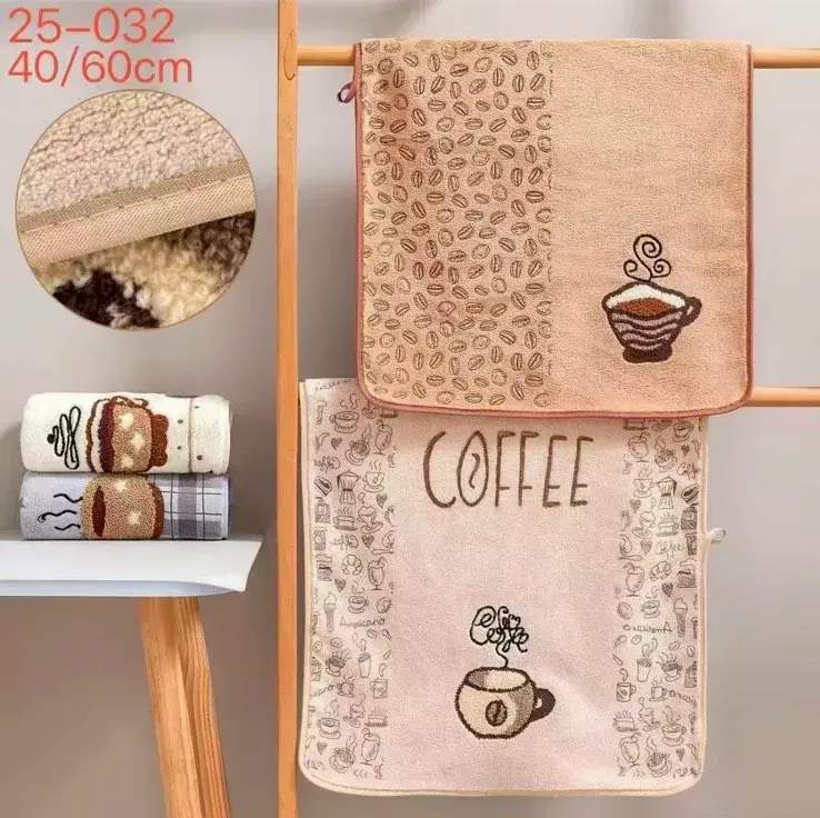 Ścierki z mikrofibry COFFEE beżowe 40x60cm