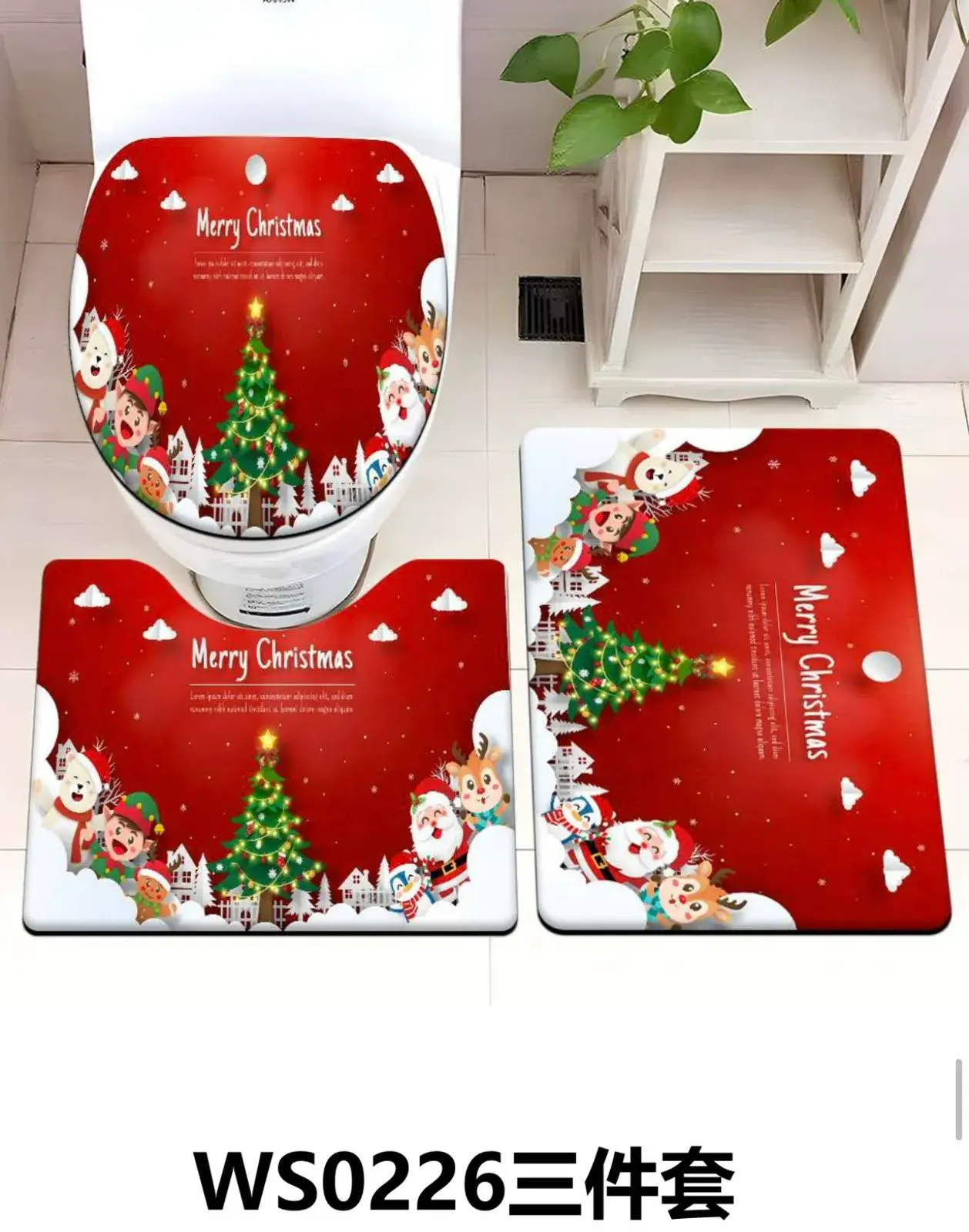 Zestaw Complet Łazienka Dywan 3el. 50x80 40x50 45x40 W50226