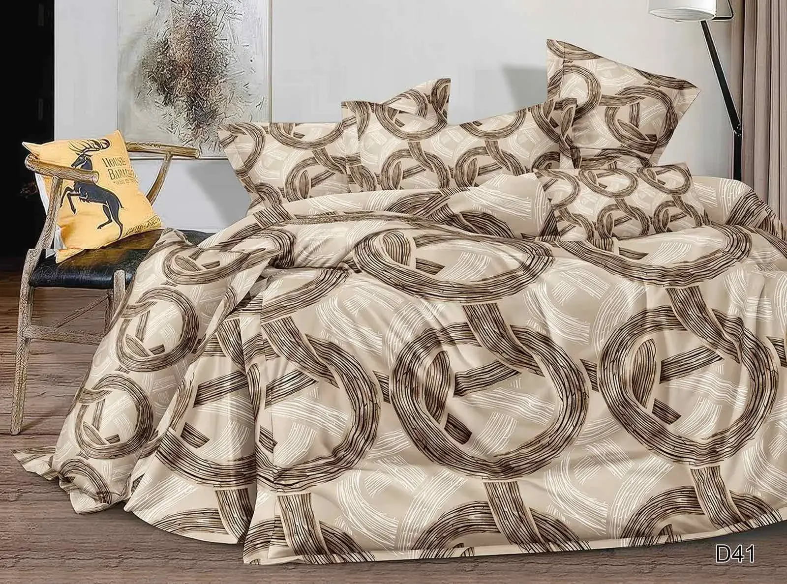 Komplet Pościel Milano 4CZ 160/200 beżowy