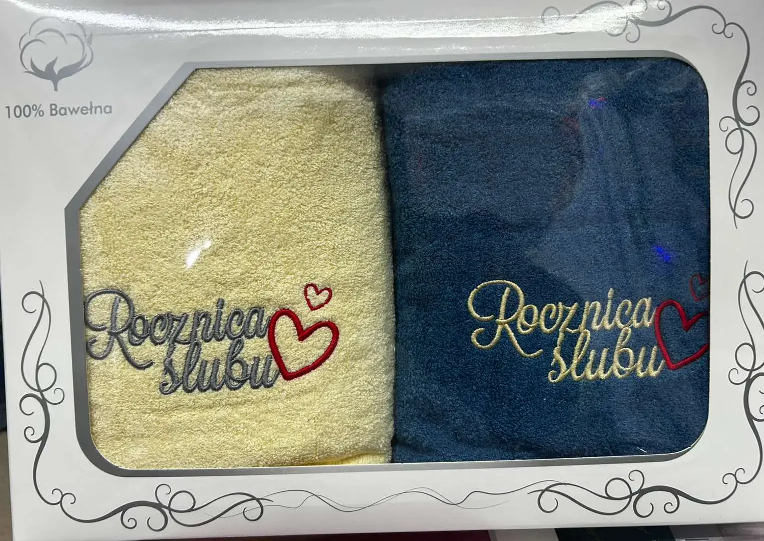 Komplet Ręczniki Mąż & Żona Bawełna 50/100