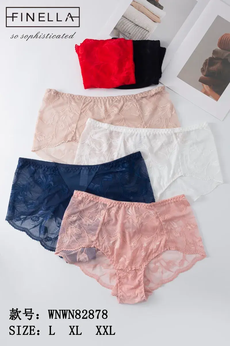 Majtki damskie koronkowe Finella mix kolorów L-XXL – wzór 3