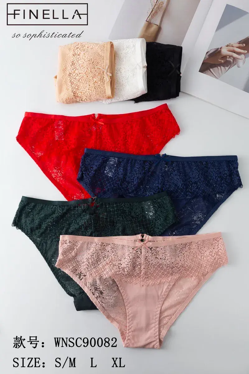 Koronkowe majtki damskie Finella mix kolorów S-XL – wzór 2