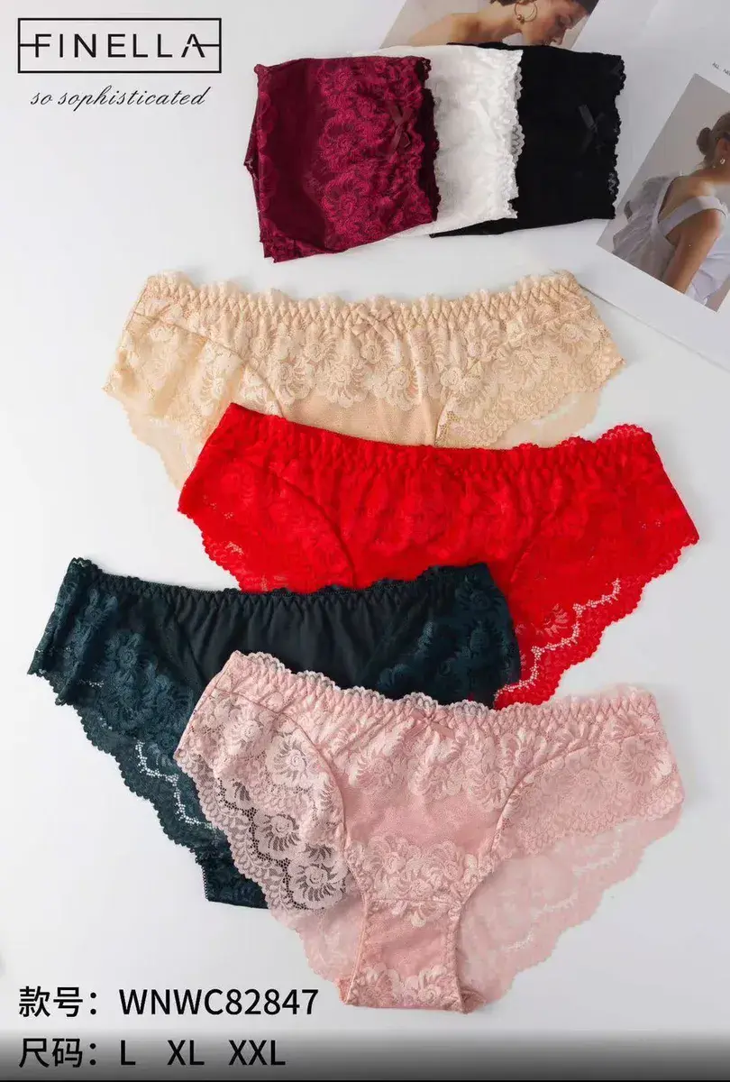 Koronkowe majtki damskie Finella mix kolorów L-XXL – wzór 2