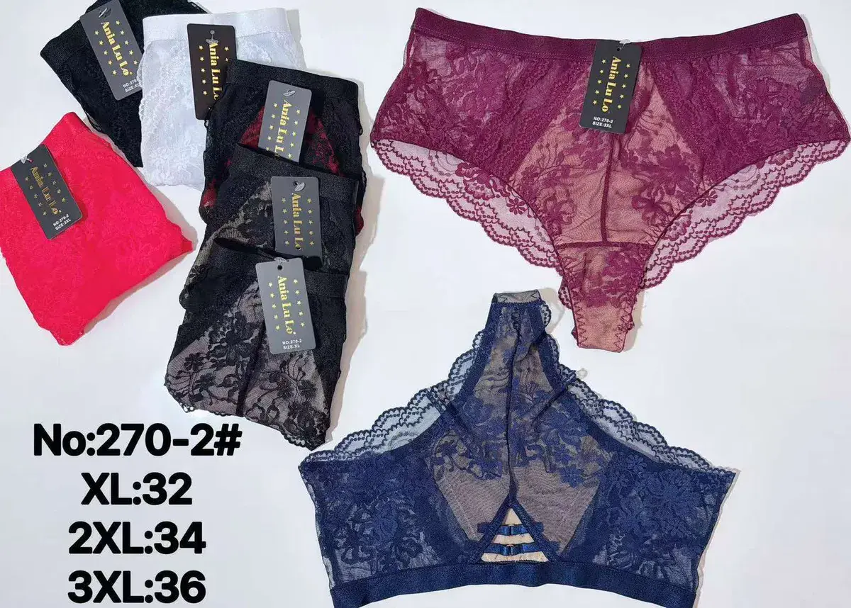 Koronkowe majtki damskie w różnych kolorach i rozmiarach XL-3XL