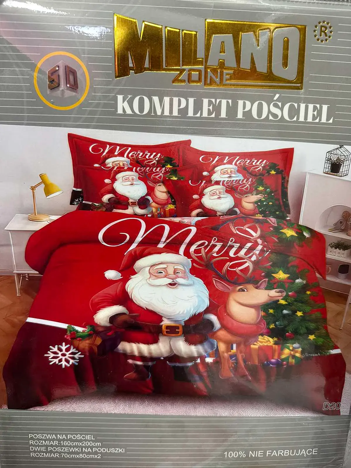 Komplet Pościel Świąteczny 160/200 Milano Zone