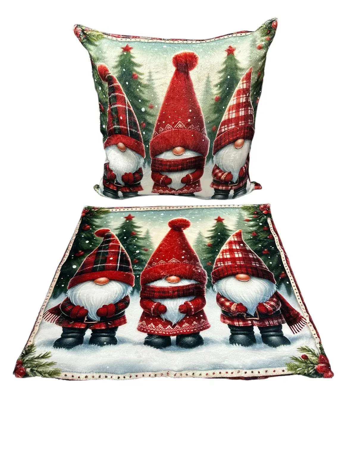 Poszewki świąteczne z Gnomami 42/42cm, w wielu kolorach