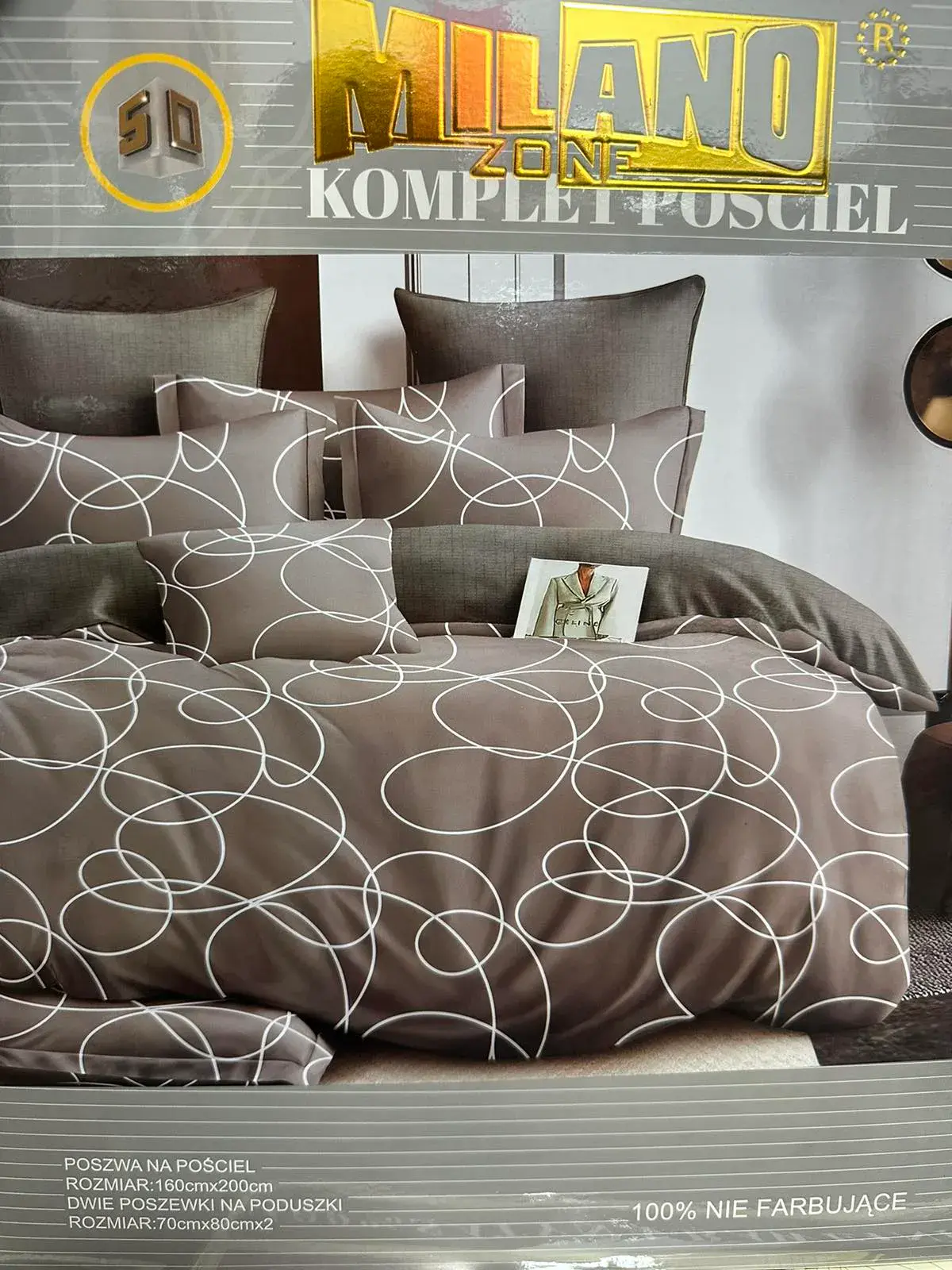 Komplet Pościel Milano 3cz 160/200 szary