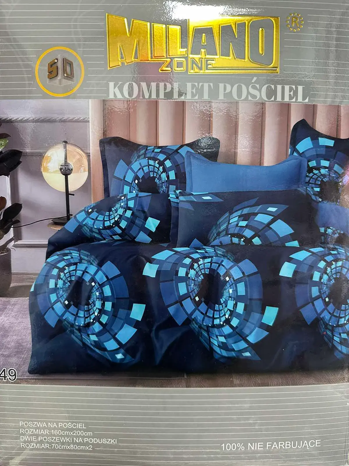 Komplet Pościeli 3el. Milano 160/200 Niebieski
