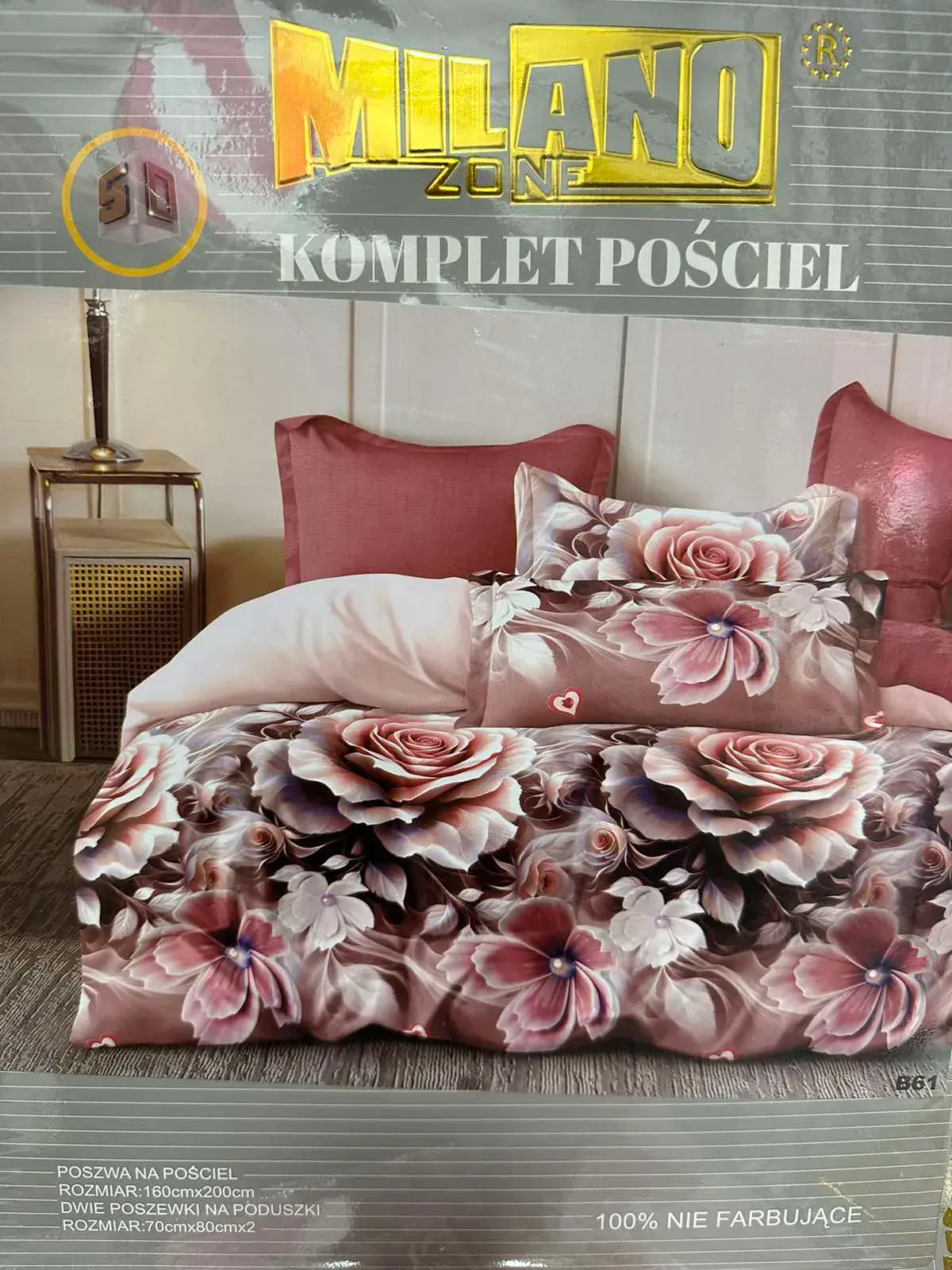Komplet Pościel 3cz Milano 160/200, w wielu kolorach