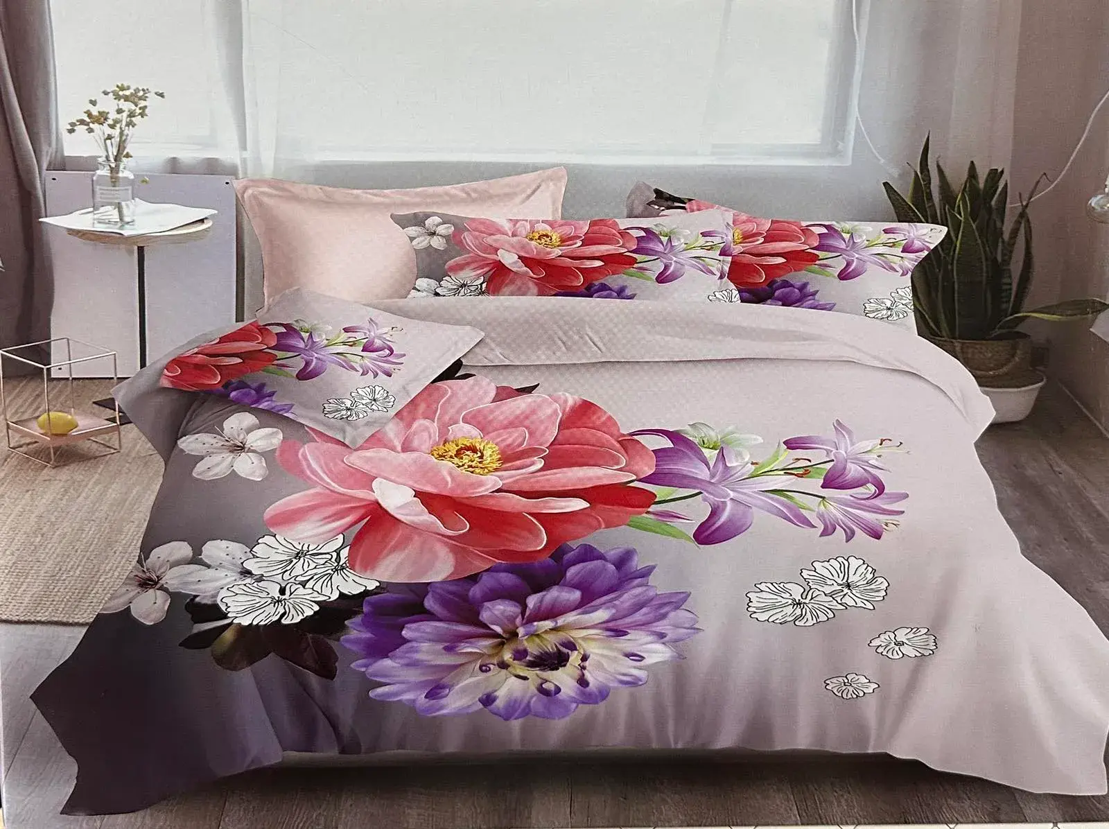 Komplet Pościel MILANO 5D Satyna Bawełna 4 CZ 160/200, w wielu kolorach – wzór 3
