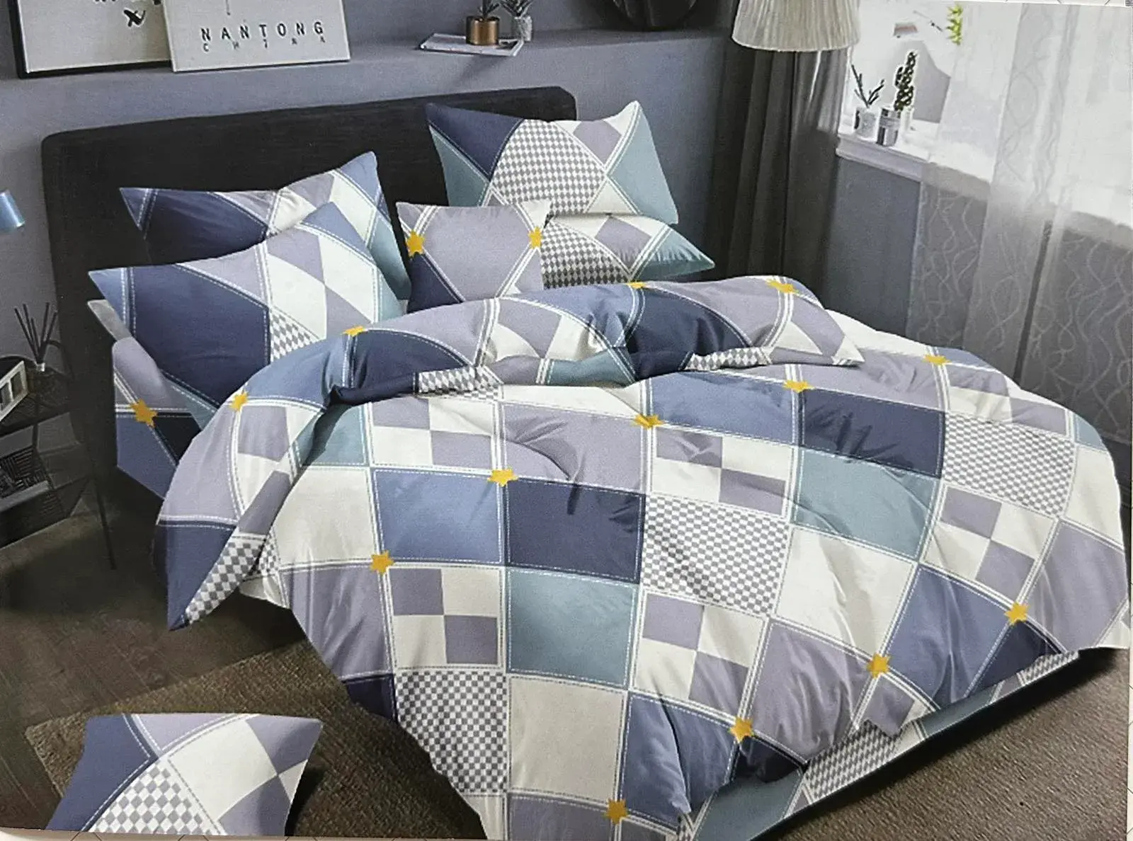 Komplet Pościel MILANO 5D Satyna Bawełna 4 CZ 160/200, w wielu kolorach – wzór 5