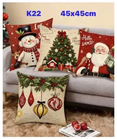 Poszewka świąteczna 45x45 cm mix wzorów bożonarodzeniowych – wzór 6