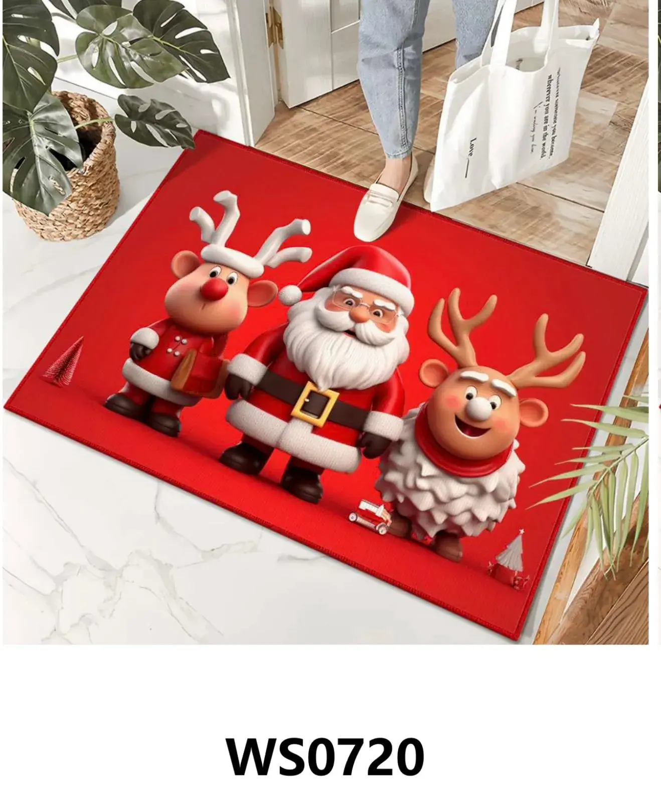 Dywany Świąteczne 80x120cm Santa Elf Renifer WS0720