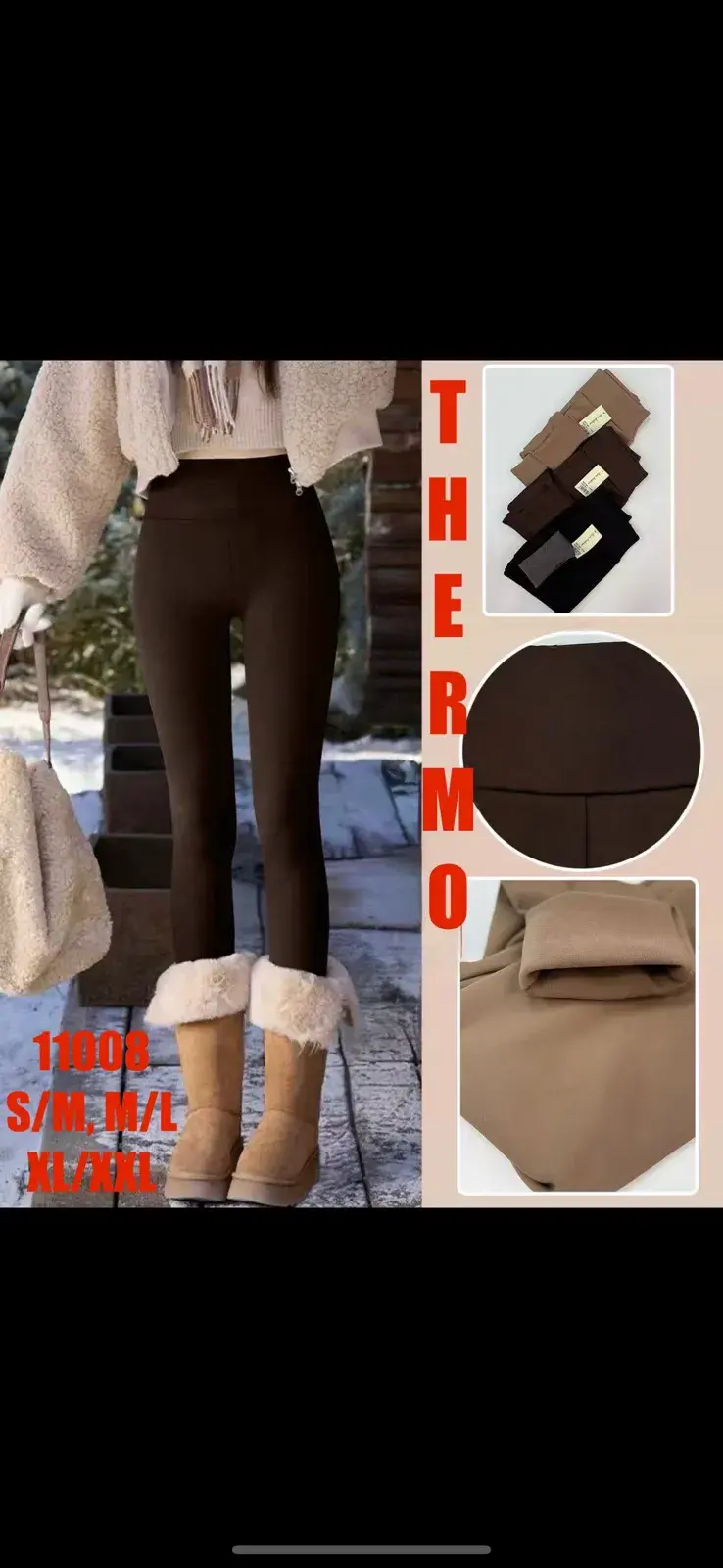 Legginsy damskie termoaktywne S/M-L XL