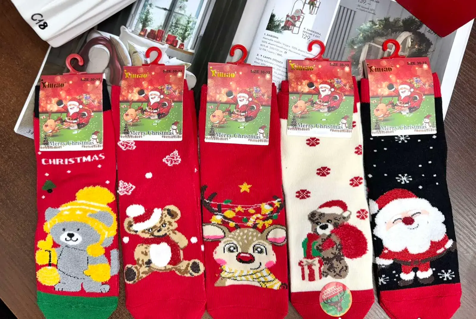 Skarpetki świąteczne dla dzieci Christmas mix 5 wzorów