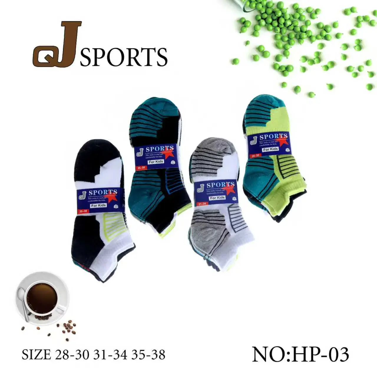 Skarpetki sportowe J Sports dla dzieci, rozmiary 28-30 31-34