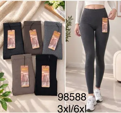 Legginsy damskie 3XL-6XL w kolorach ziemi i czerni