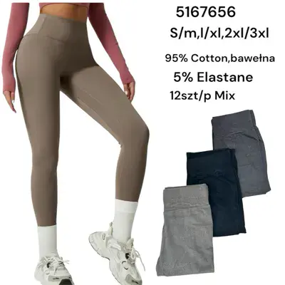 Legginsy damskie bawełniane z elastanem mix rozmiarów i kolorów