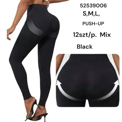 Legginsy Push-Up Czarne S,M,L modelujące sylwetkę
