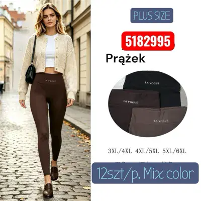 Legginsy Prążkowane Plus Size Mix Kolorów 3XL-6XL