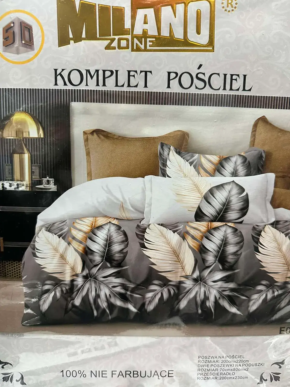 Komplet Pościel Milano 4cz 200/220 100% nie farbujące