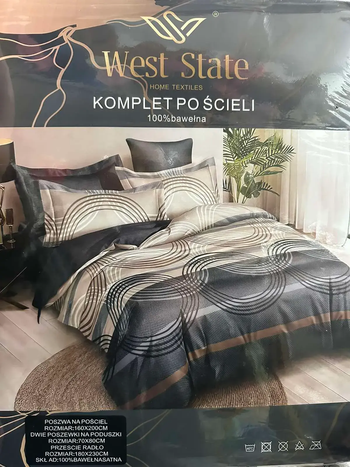 Komplet Pościeli West State 4cz 200/220 100% bawełna