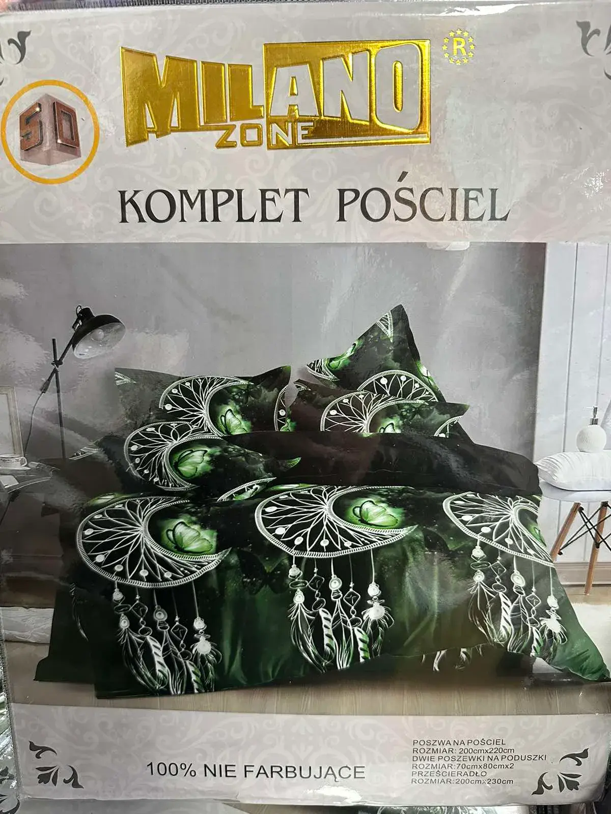 Komplet Pościel 4CZ MilanoZone 200/220 Zielony