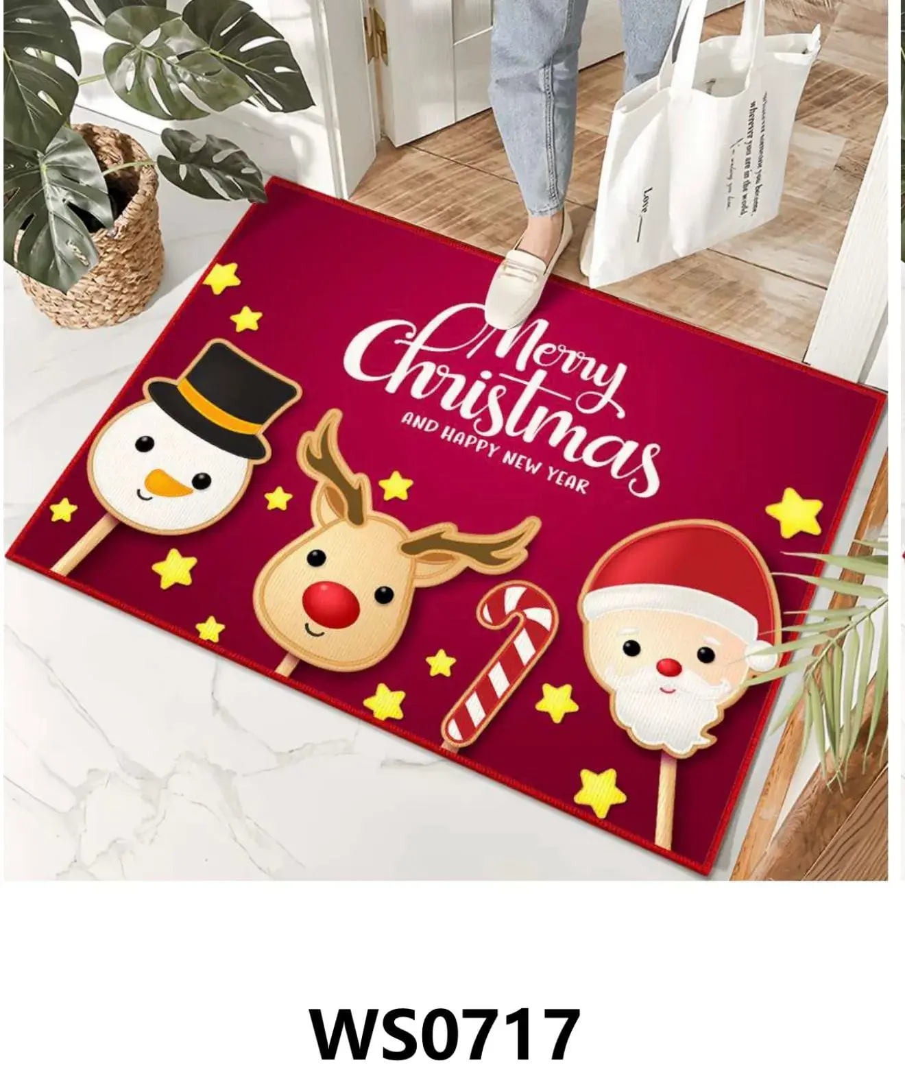 Dywan Świąteczny 80/120cm Merry Christmas
