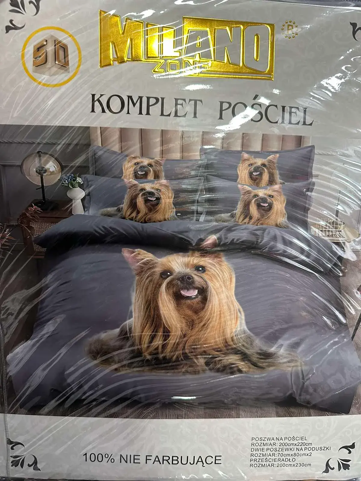 Komplet Pościel 4cz Milano 200/220 York Szary