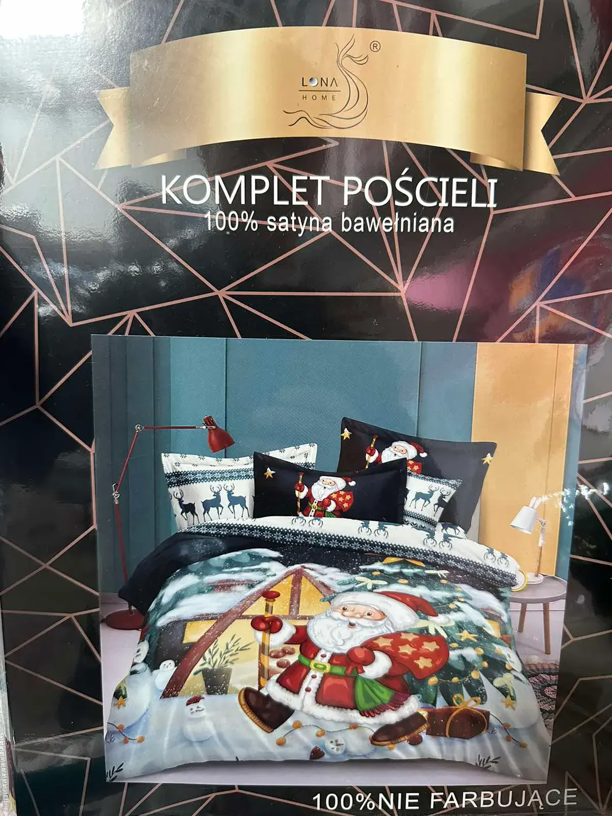 Komplet Pościeli 4CZ 200/220 100% Satyna Bawełniana, w wielu kolorach – wzór 3