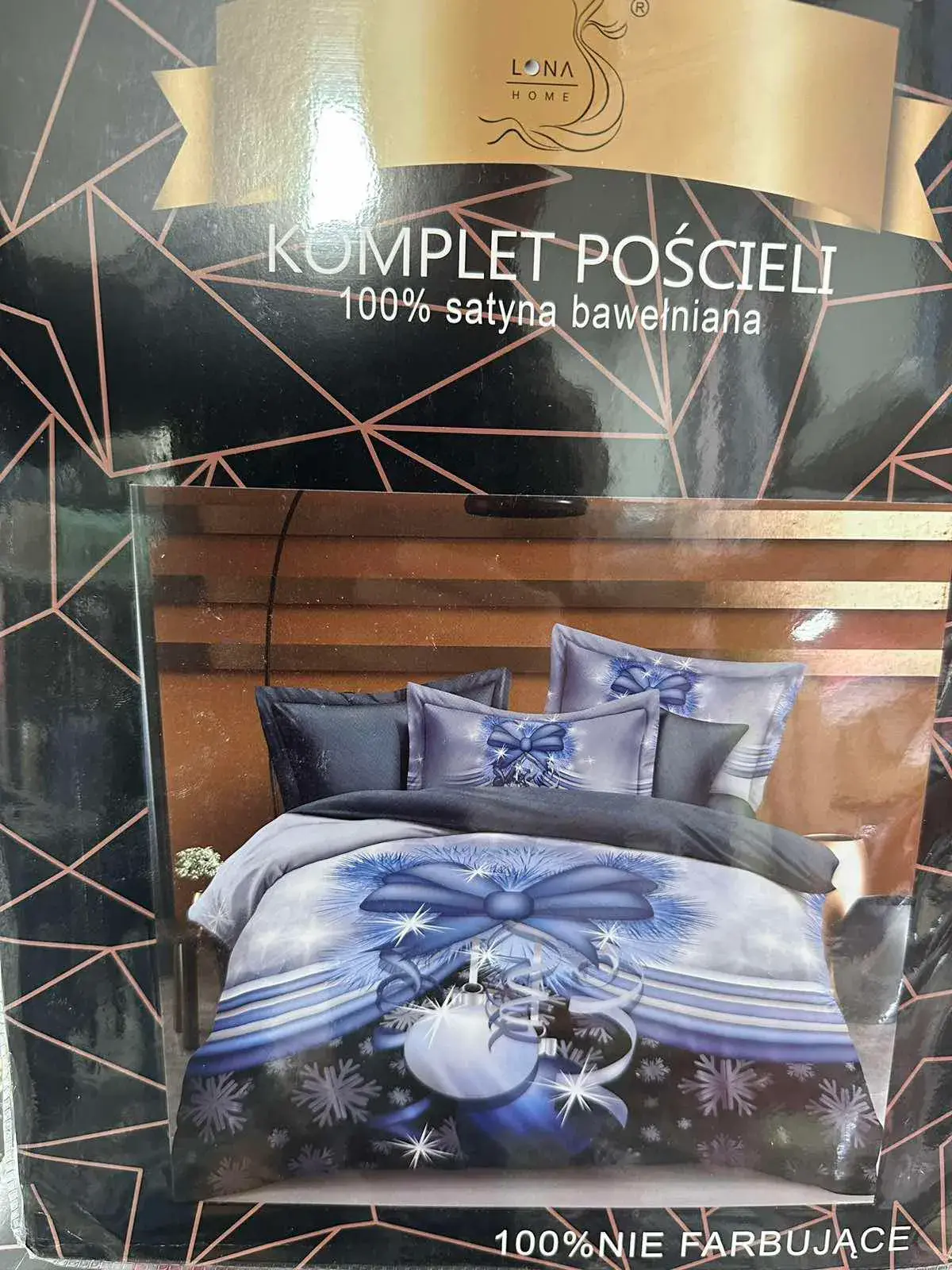 Komplet Pościeli 4CZ 200/220 Satyna Bawełniana Lona