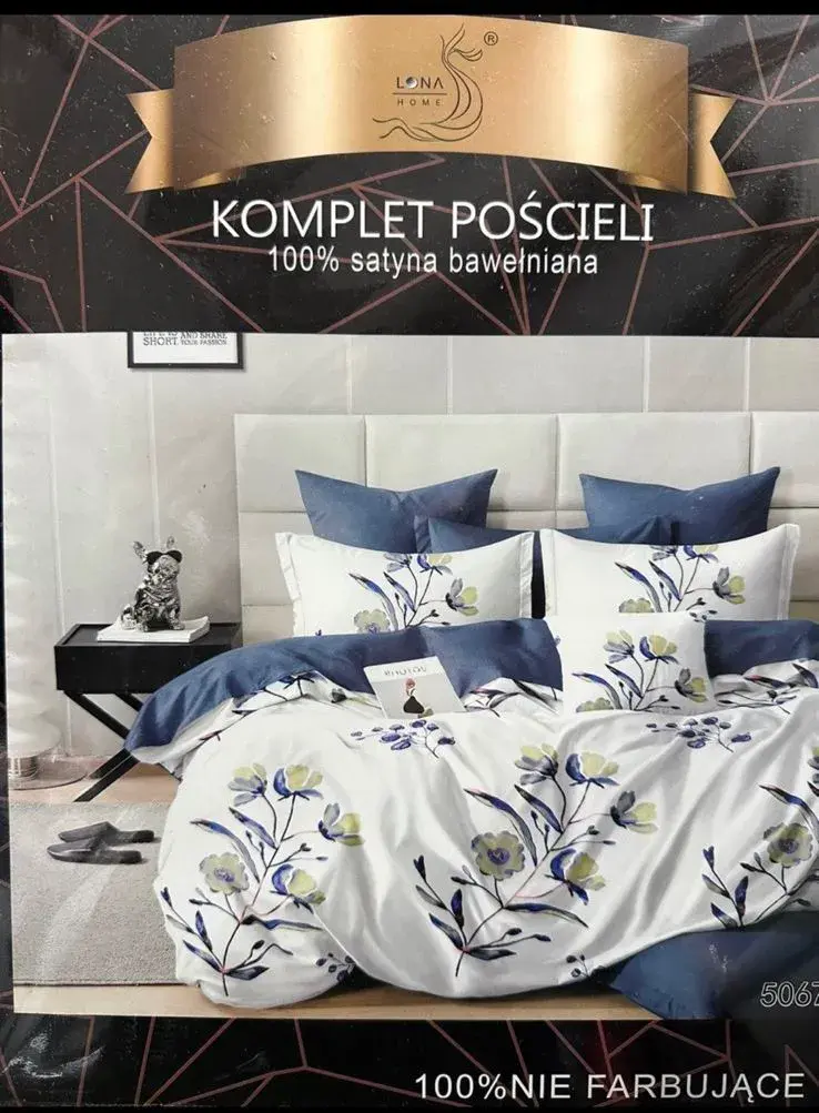 Komplet Pościeli 4CZ 200/220 100% Satyna Bawełniana, w wielu kolorach – wzór 4