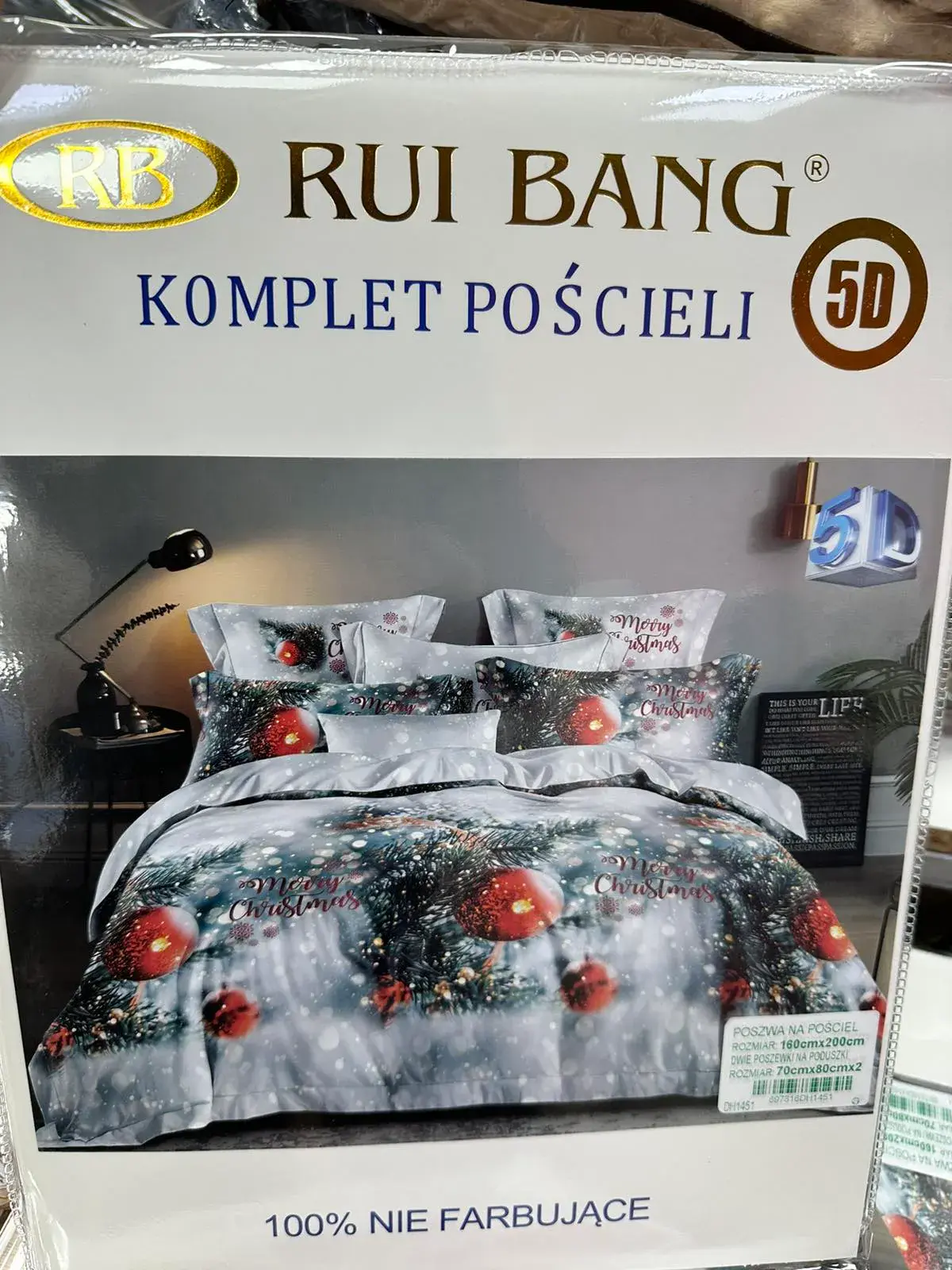 Komplet Pościeli Rui Rui Bang 160/200 3cz Świąteczny