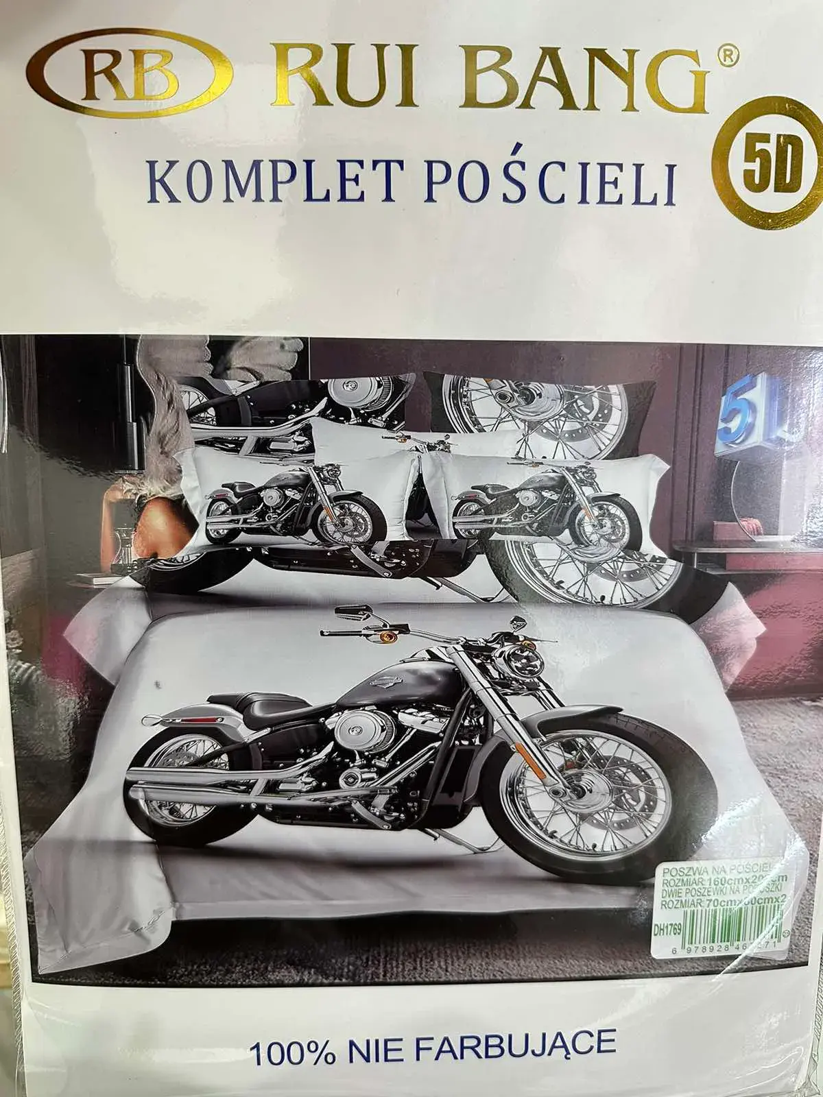 Komplet Pościeli 3CZ 160/200 Ruii Bangang Motyw Motocykla