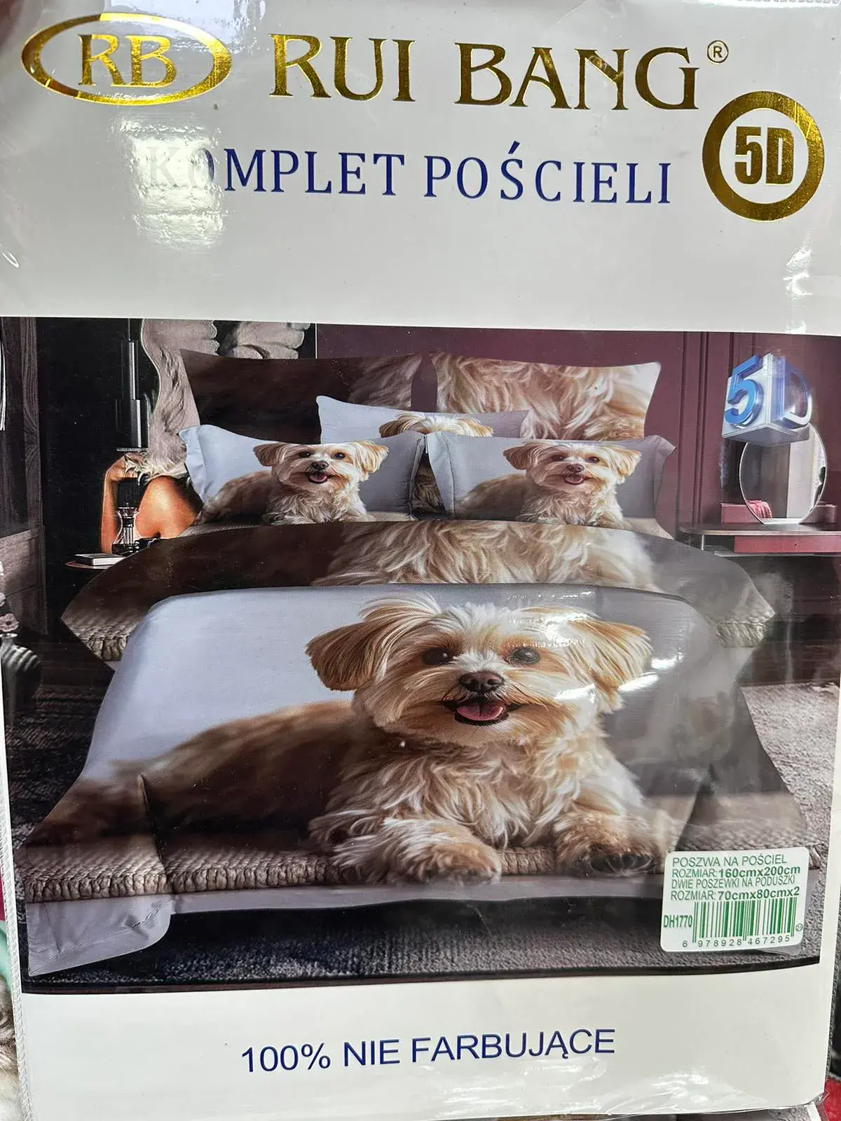 Komplet Pościeli 3CZ 160/200 RB Ruiui Bang Bang 50D psy