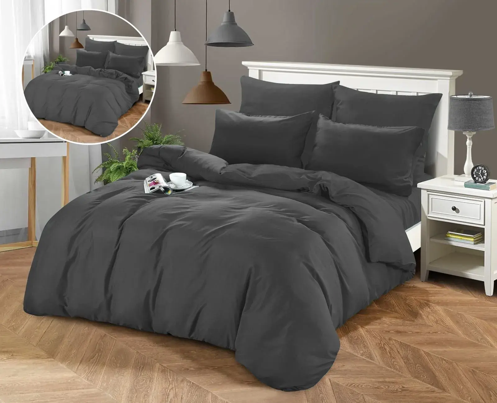 Komplet Pościel 3CZ 160/200 szary – wzór 2