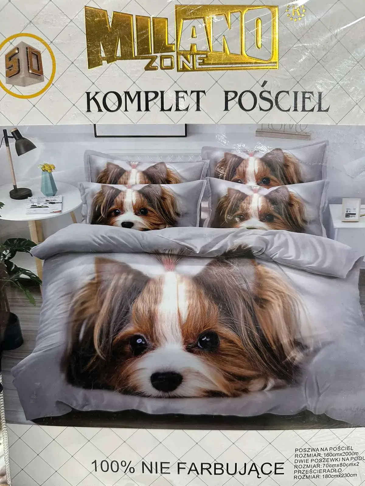 Komplet Pościel 4CZ 160/200 Milano z Yorkie