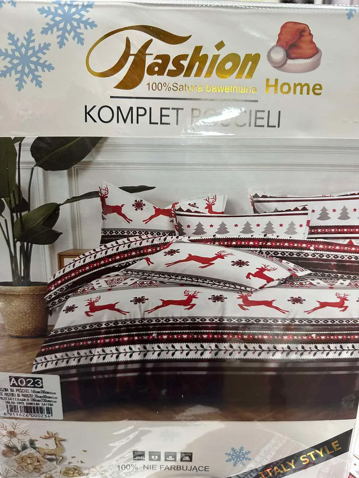 Komplet Pościeli 4cz Fashion Home 160/200 Świąteczny