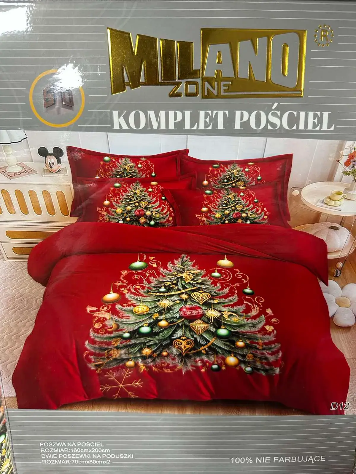 Komplet Pościel 3cz Milano Zone 160/200 Bożonarodzeniowy