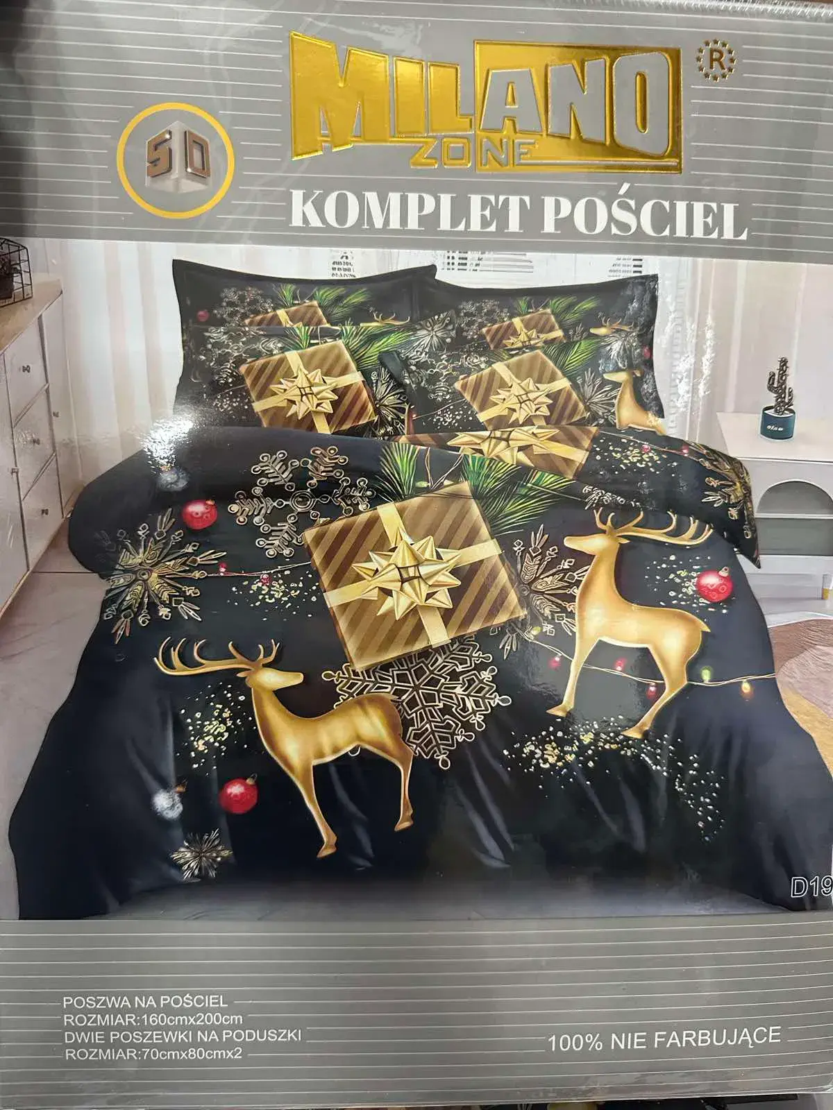 Komplet Pościel 3cz Milanoando 160/200 100% Niefarbujące