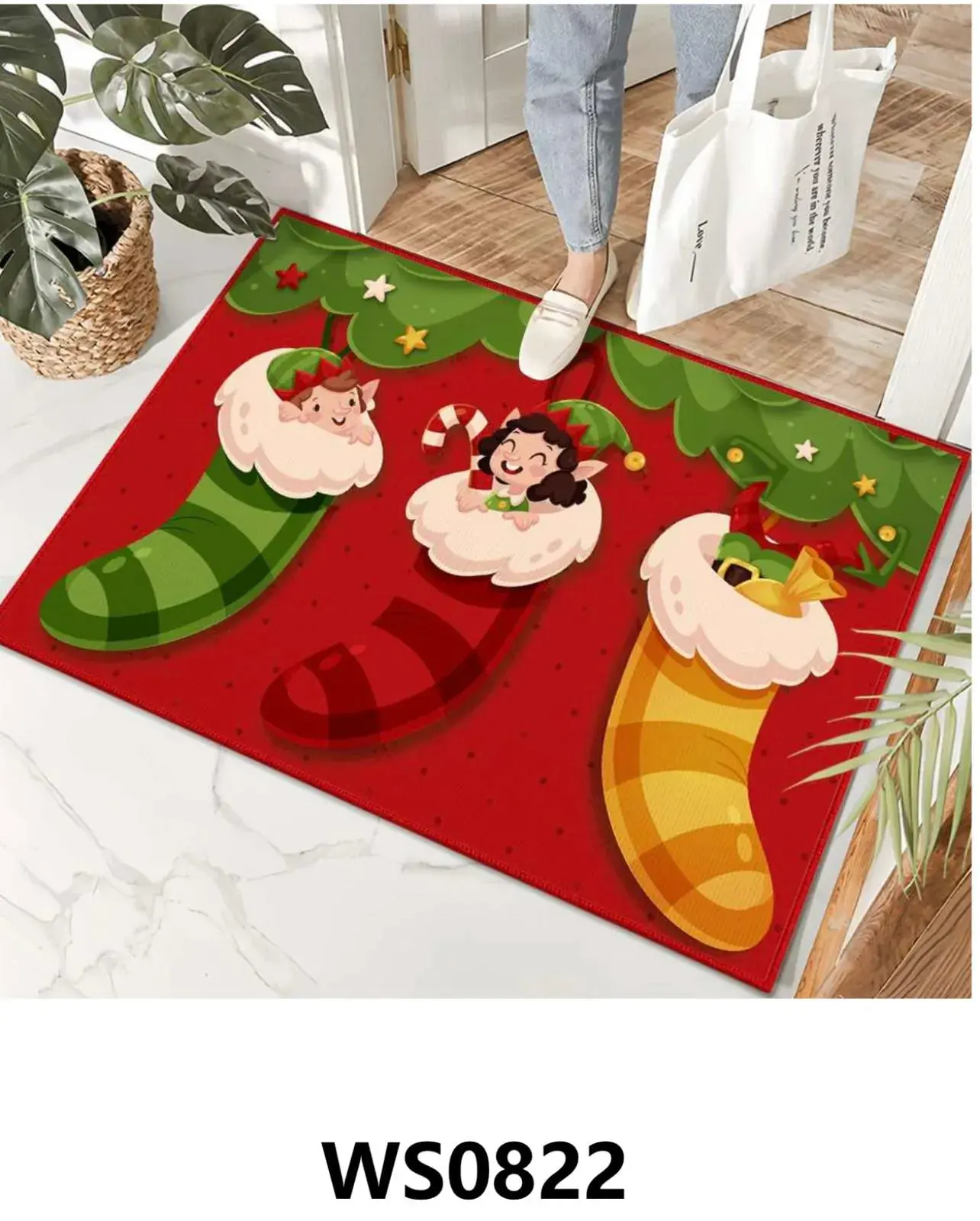 Dywan świąteczny skarpety 60x90 WS0822