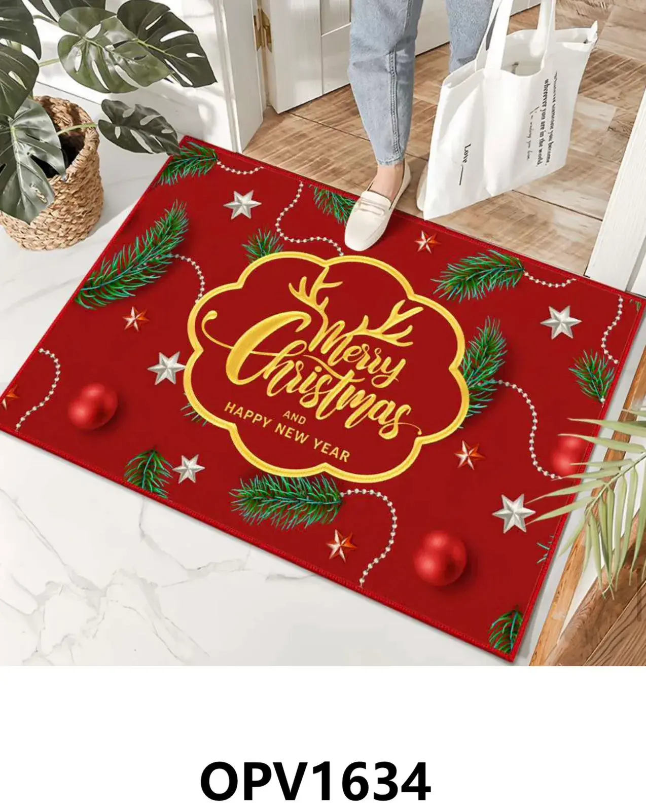 Dywan wejściowy 60x90 cm Merry Christmas OPV1634
